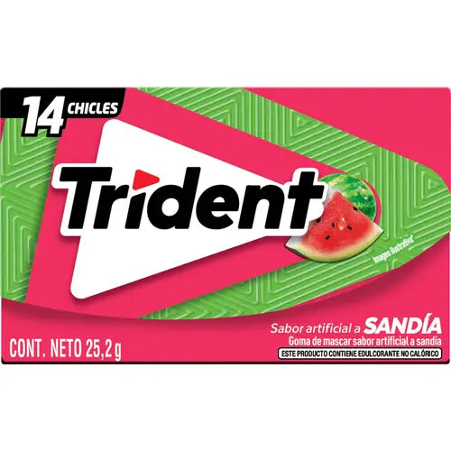Chicles Sandia Trident 14 Unidades