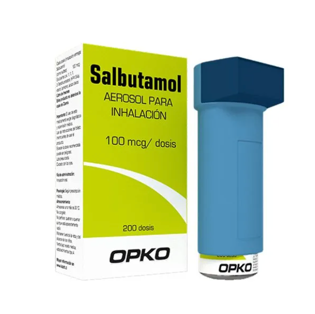 Salbutamol aerosol para Inhalación 100mcg 200 Dosis
