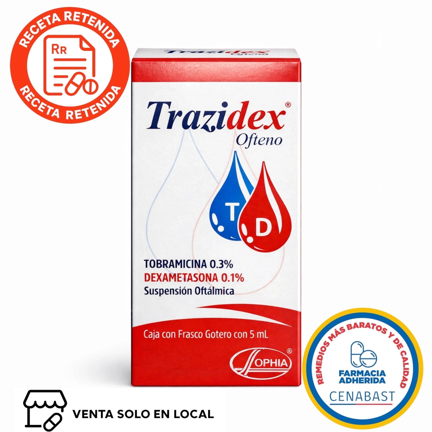 Trazidex 0,3%/0,1% Gotas Oftálmicas Producto Cenabast