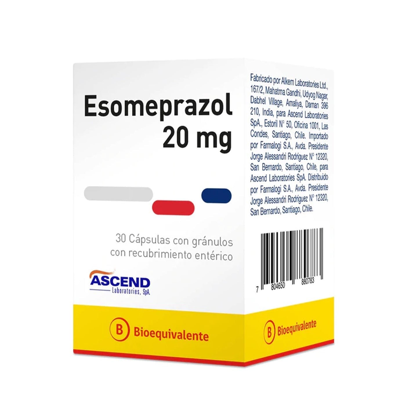 Esomeprazol Cápsulas con Gránulos con Recubrimiento Entérico 20mg - 30 unidades