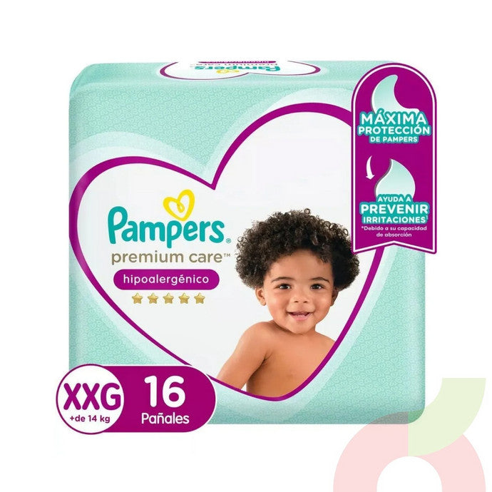 Pañales Pampers Premium Care Xxg X 16 Unid.