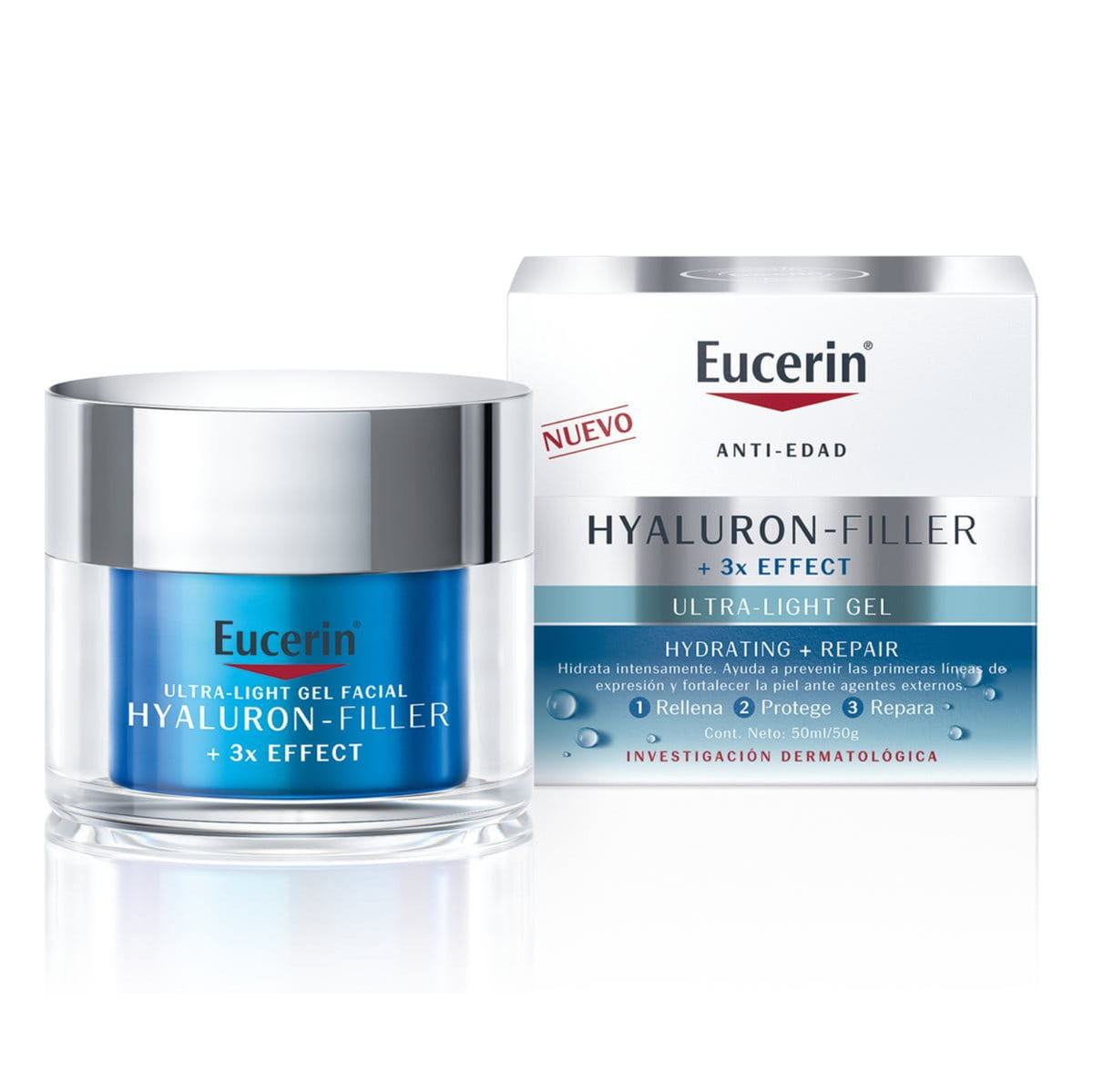 Eucerin Crema Hyaluron Filler Ultra Light Gel 50mL