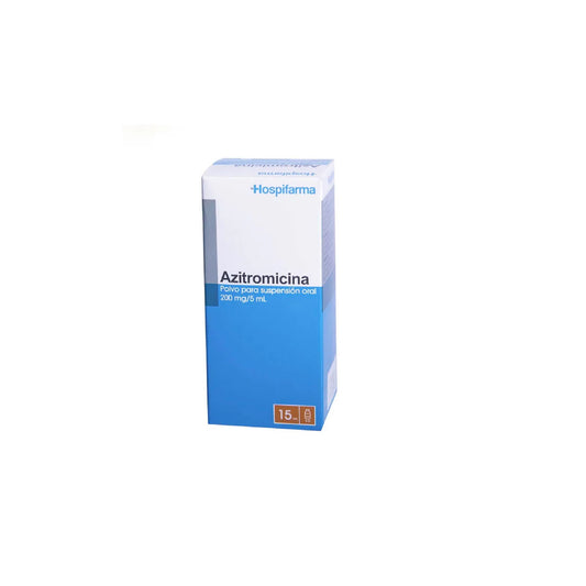 Azitromicina Polvo para Suspensión Oral 200mg/5ml Frasco 15ml