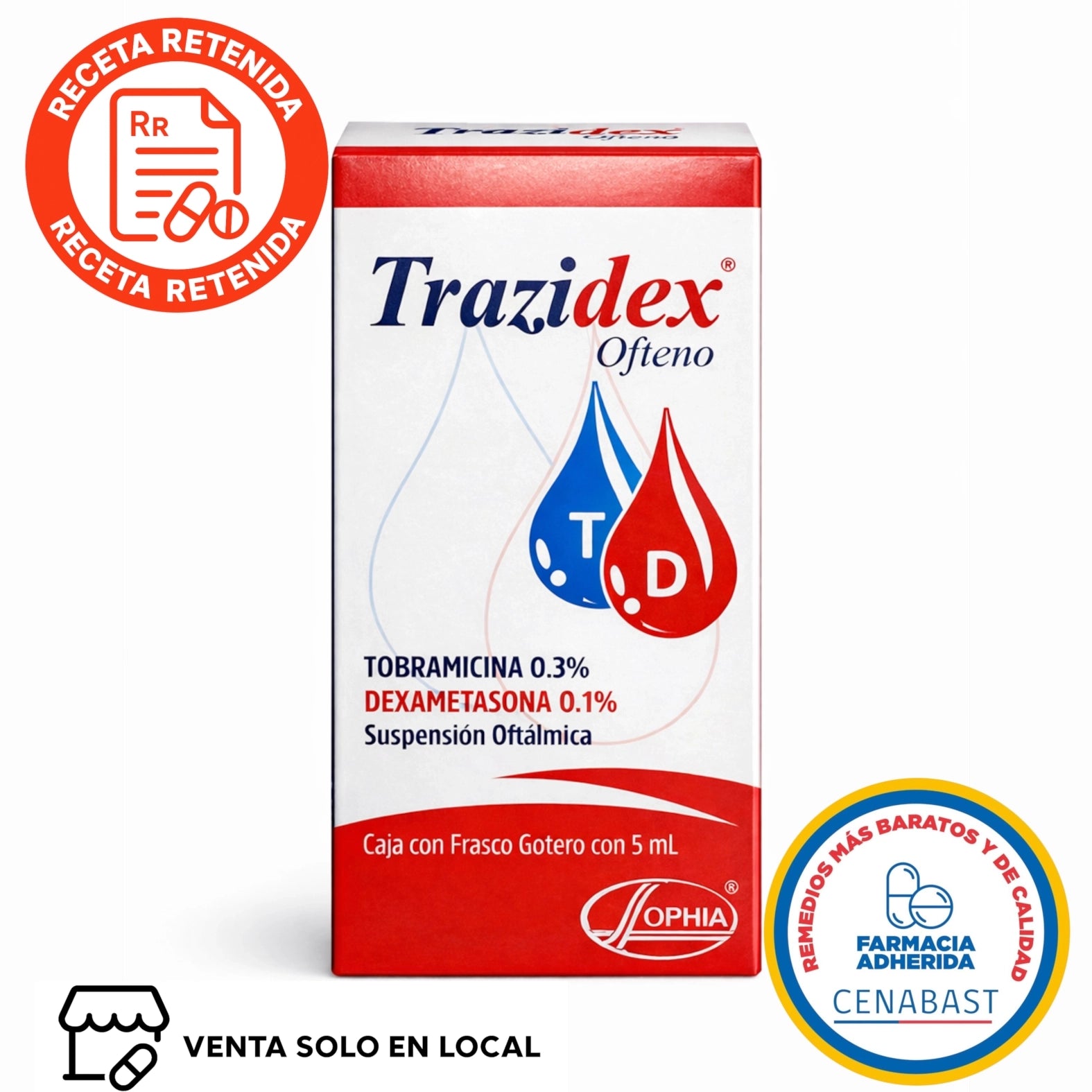 Trazidex 0,3%/0,1% Gotas Oftálmicas Producto Cenabast