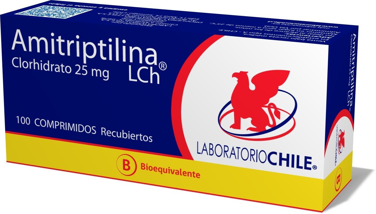Amitriptilina 25mg 100 Comprimidos Recubiertos - 100 unidades
