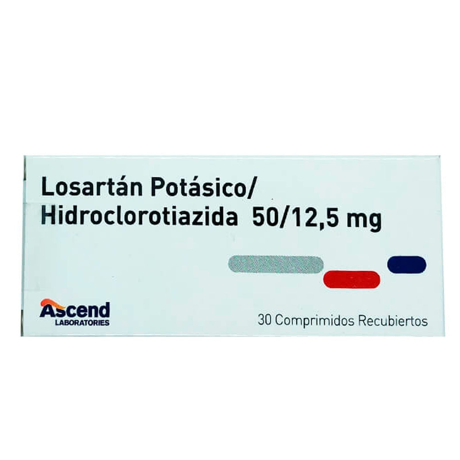 Losartan/Hidroclorotiazida Comprimidos Recubiertos 50/12,5 - 30 unidades