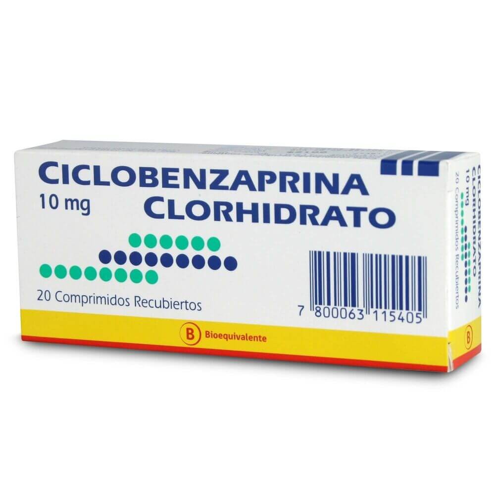 Ciclobenzaprina Comprimidos recubiertos 10mg - 20 unidades