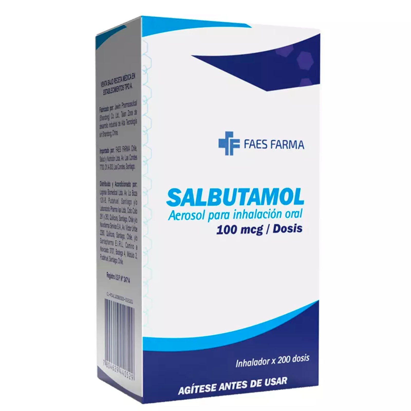 Salbutamol aerosol para Inhalación 100mcg - 200 dosis