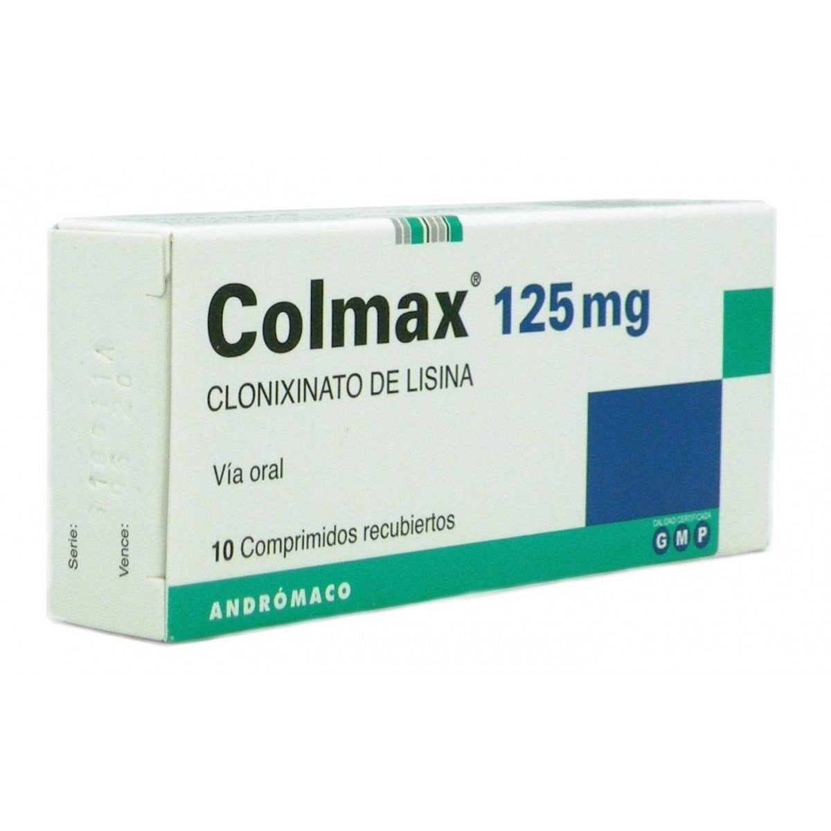 Colmax Comprimidos Recubiertos 125mg - 10 unidades