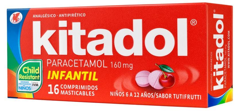 Kitadol Infantil Comprimidos Masticables 160mg - 16 unidades