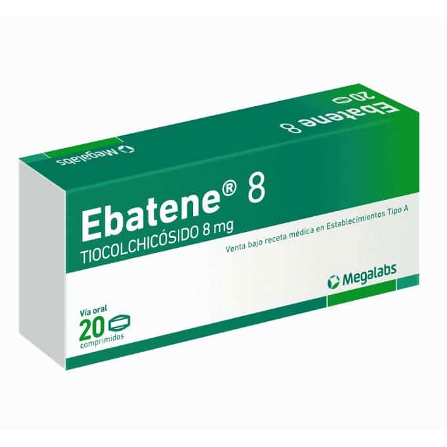 Ebatene 8mg 20 Comprimidos - 20 unidades