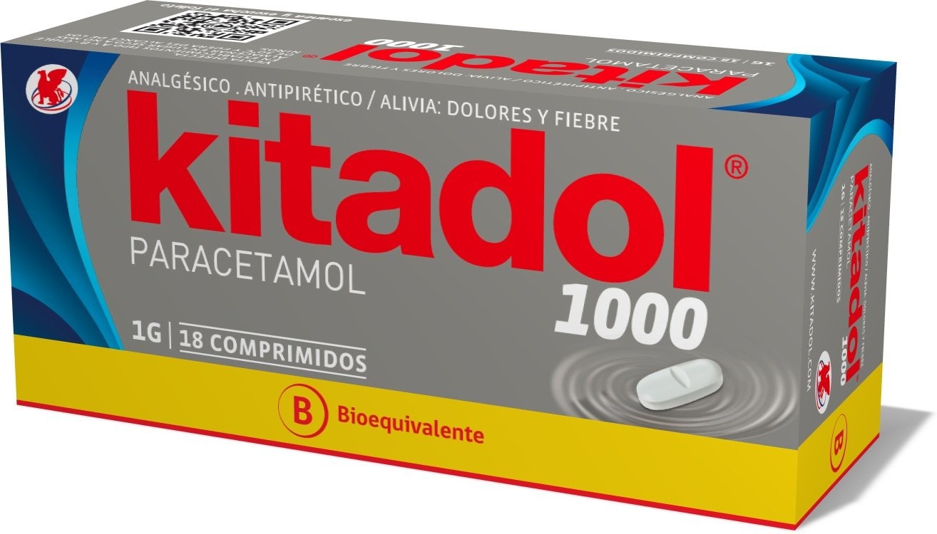Kitadol Comprimidos 1g - 18 unidades