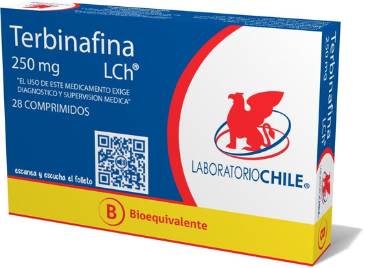 Terbinafina Comprimidos 250mg - 28 unidades