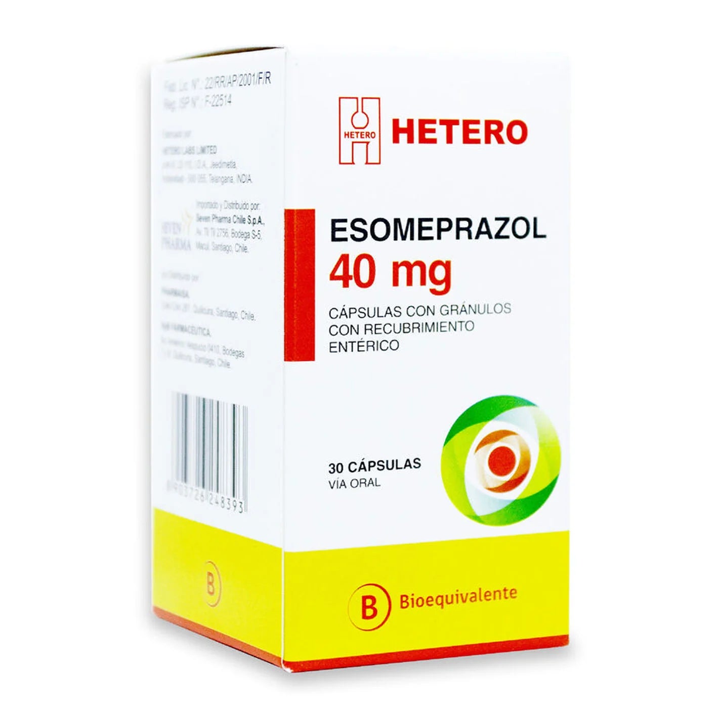Esomeprazol Cápsulas con Gránulos con Recubrimiento Entérico 40mg
