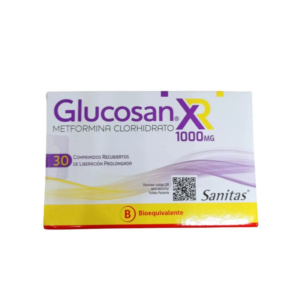 Glucosan XR Comprimidos Recubiertos 1000mg - 60 unidades