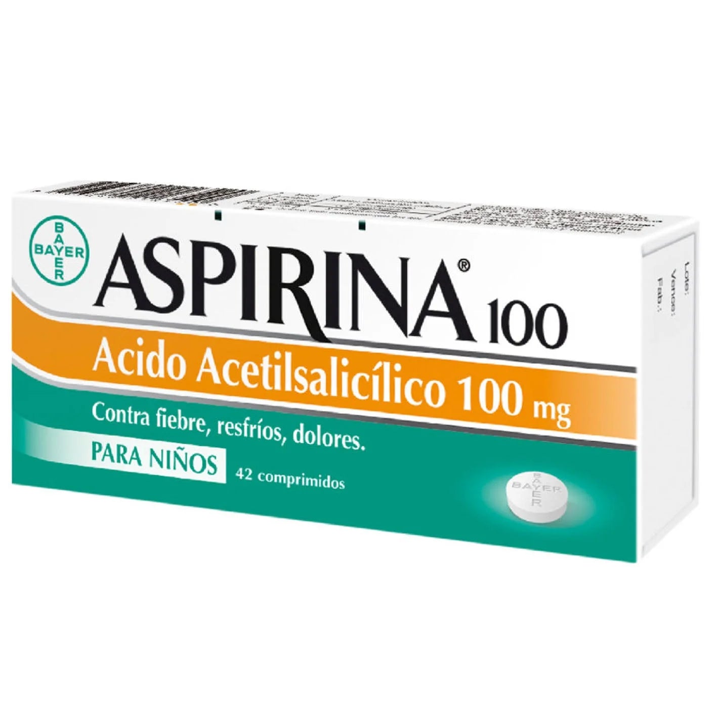 Aspirina Comprimidos 100mg - 98 unidades