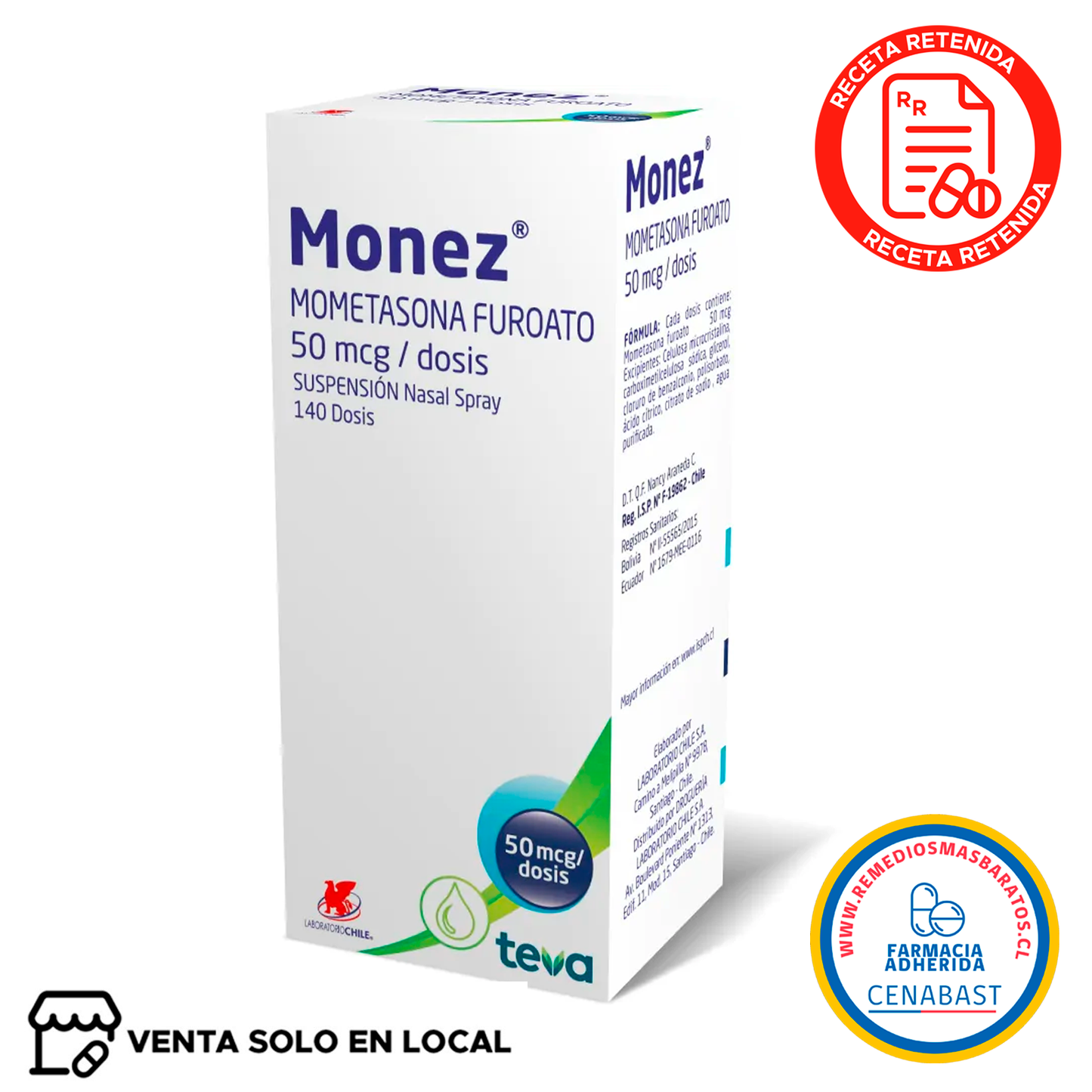 Monez Suspensión Nasal 50mcg Producto Cenabast